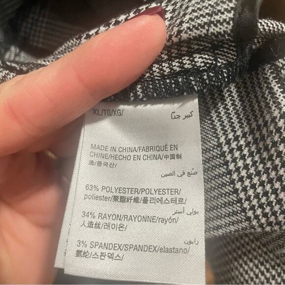 INC International Concepts Size XL Black/White Glen Plaid Blazer Double Breasted - Picture 7 of 7